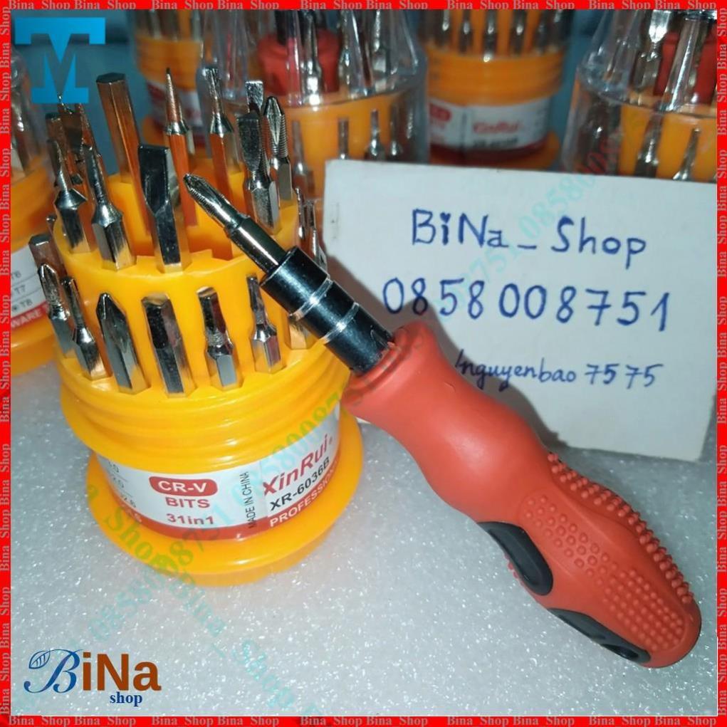 Bộ tua vít đa năng 31 in 1 tiện dụng gồm 31 đầu vít các loại