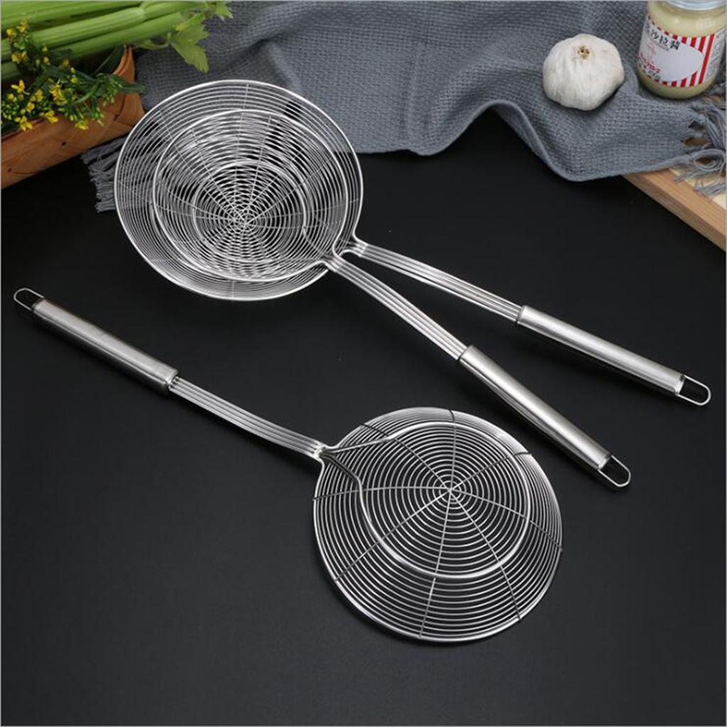 2-3pack Kitchen Spider Strainer Skimmer, Asian Strainer Ladle Stainless Steel
