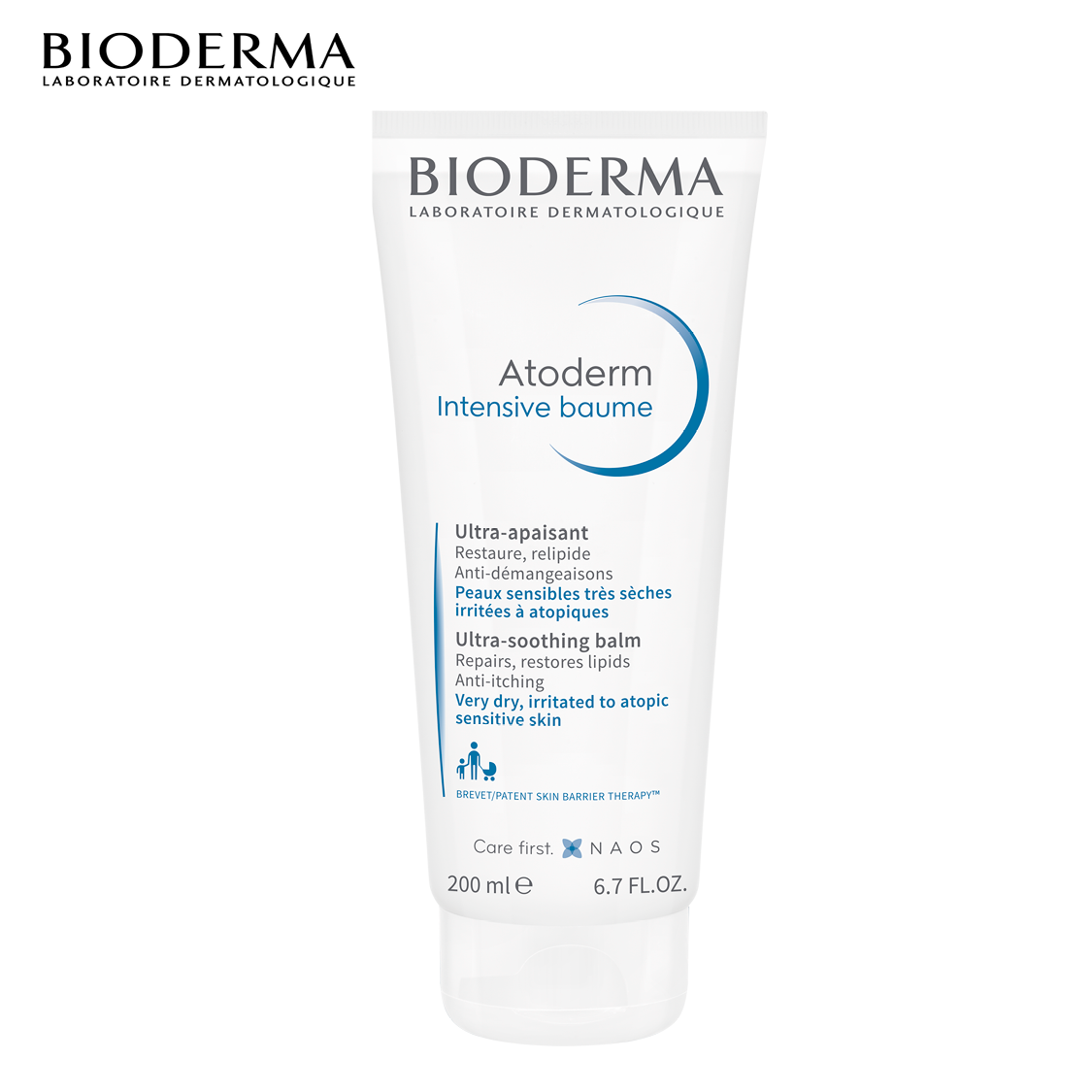 Kem dưỡng ẩm làm dịu và phục hồi dành cho da khô, da chàm dị ứng BIODERMA Atoderm Intensive Baume 200ml