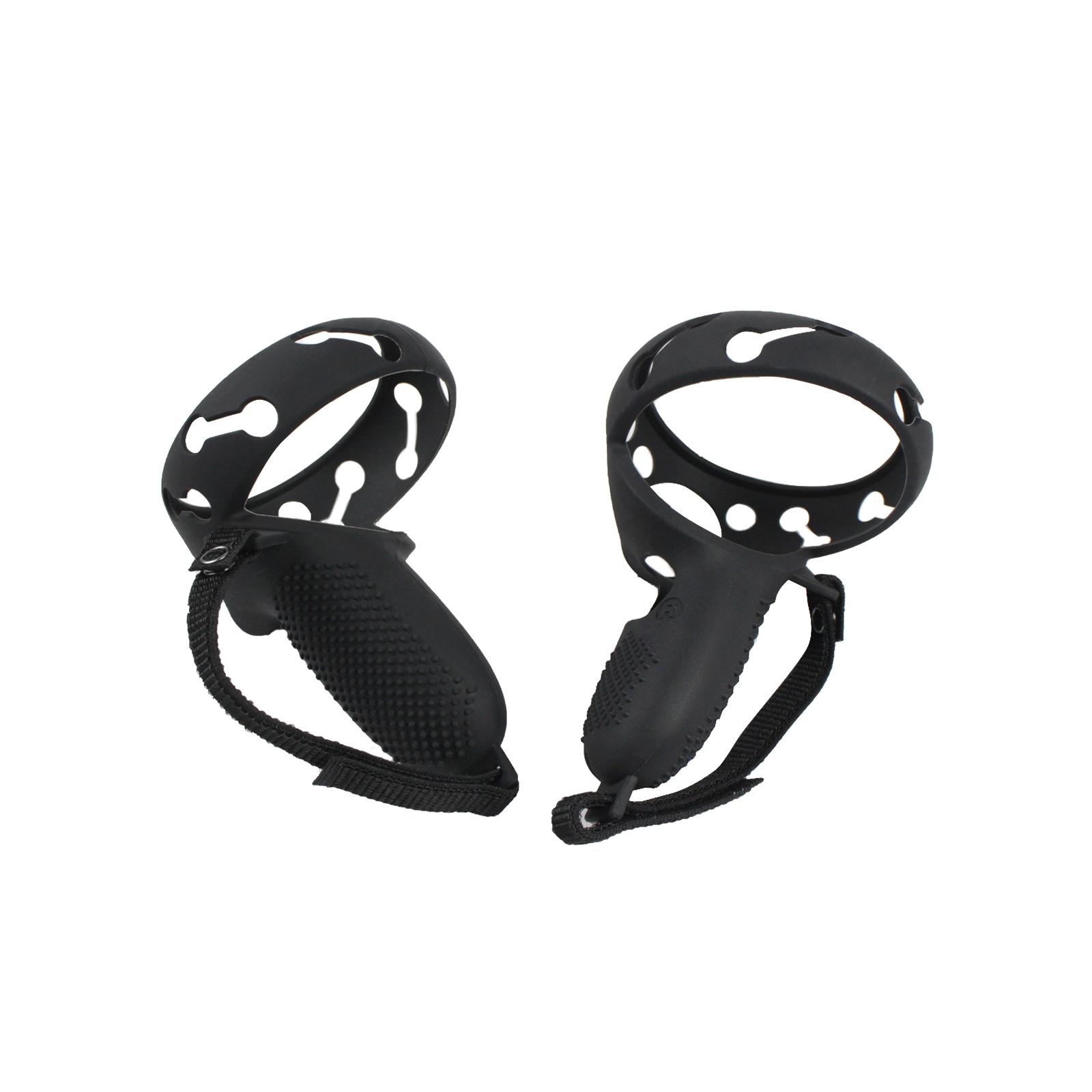 Bộ điều khiển cảm ứng nắp vòng tay cầm bằng silicon tương thích với kính VR Oculus Quest 2 dây đeo điều chỉnh được