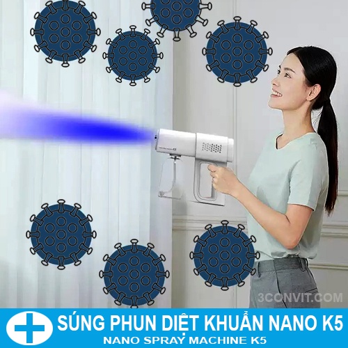 Máy Phun Xịt Khử Khuẩn Nano Không Dây Cầm Tay, Tia UV Khử Trùng Sạch Vi Khuẩn, Phun Đuổi Muỗi, Đuổi Côn Trùng, Làm Sạch Không Khí, Công Suất Lớn, Khoảng Cách Phun Xa Lên Đến 1.5m-Hàng Chính Hãng