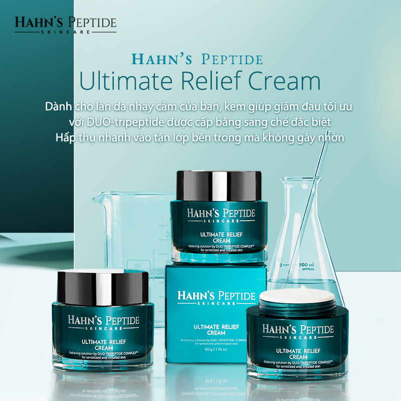 KEM DƯỠNG HAHN's PEPTIDE Ultimate Relief Cream -  CÔNG NGHỆ SINH HỌC CHUYÊN SÂU PHỤC HỒI DA HƯ TỔN