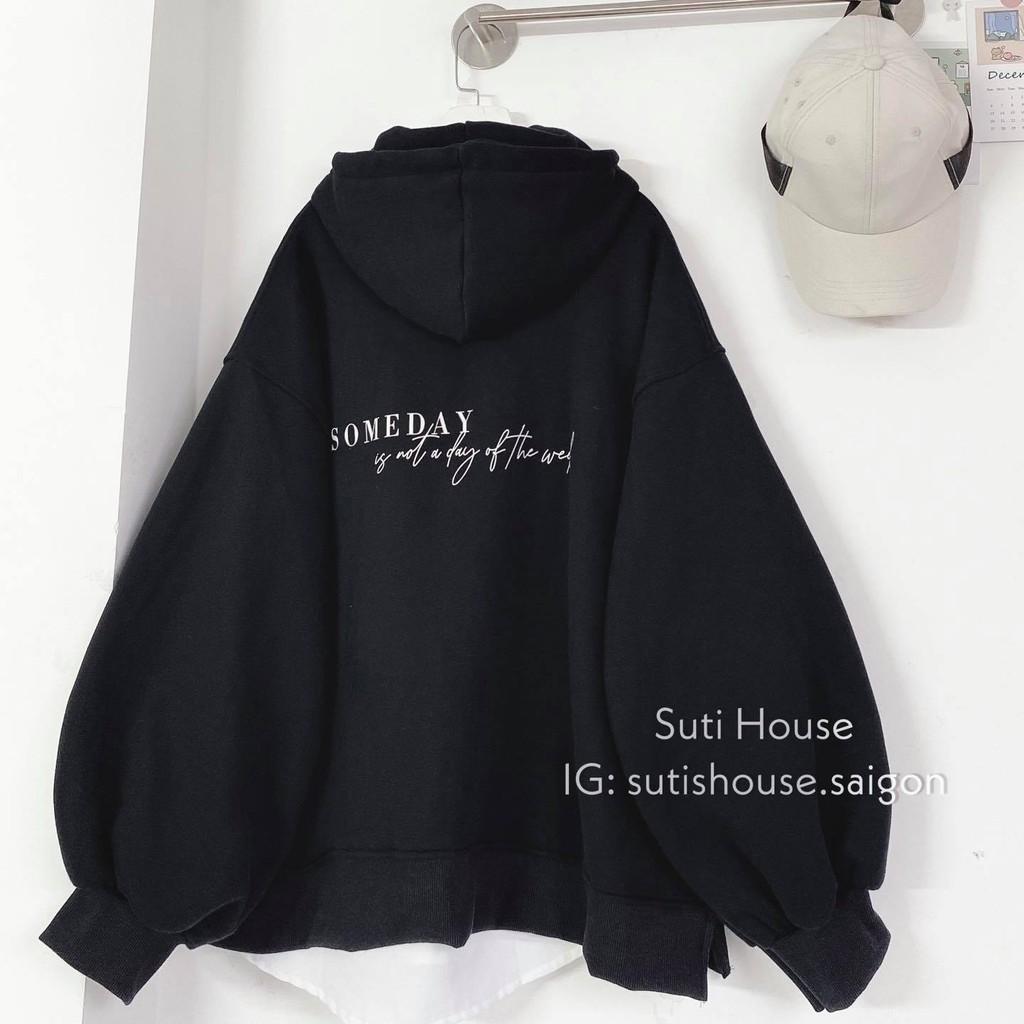 Khoác Nữ Someday 2 Màu Form Rộng Xẻ Tà Tay Phồng Nhẹ Phong Cách Ulzzang - Suti House