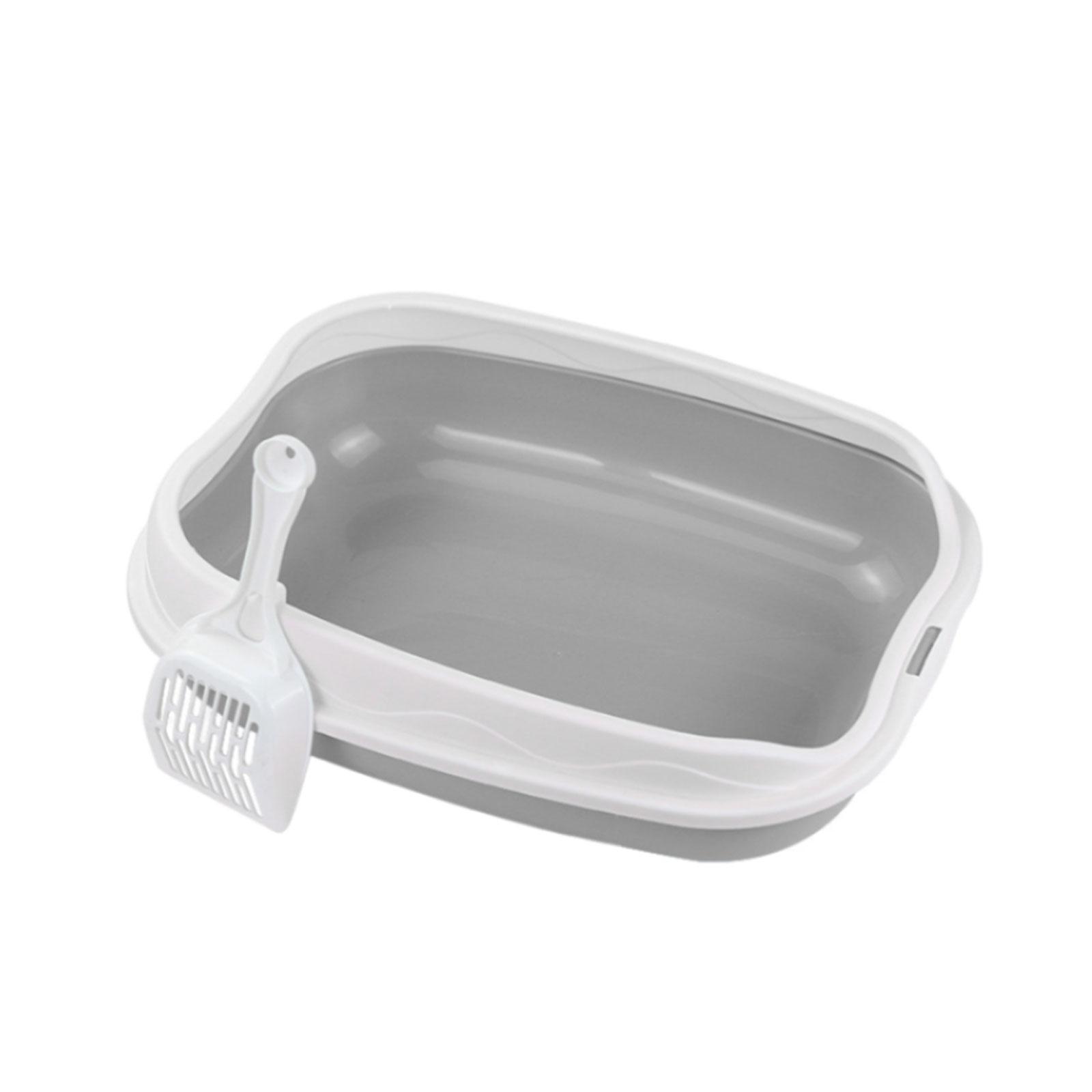 Cat Litter Box Pet Litter Tray Cat Sand Sand Basin Pet Accessories Anti Splashing Cat Bedpan Semi Litter Toilet Litter Pan