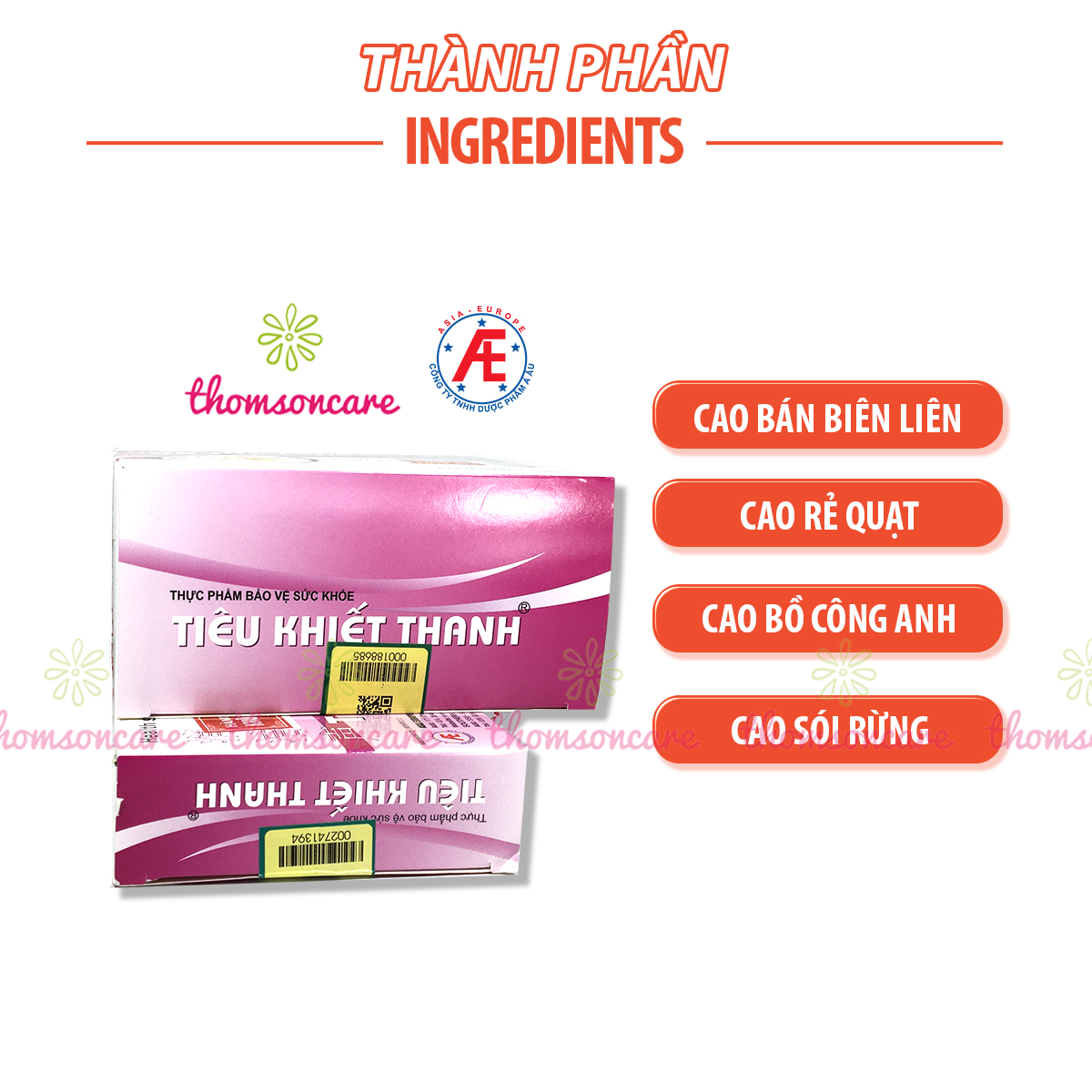 Tiêu khiết thanh - Dạng lọ Mẫu mới tiết kiệm hơn - Hỗ trợ giảm khản tiếng, đau họng từ thảo dược