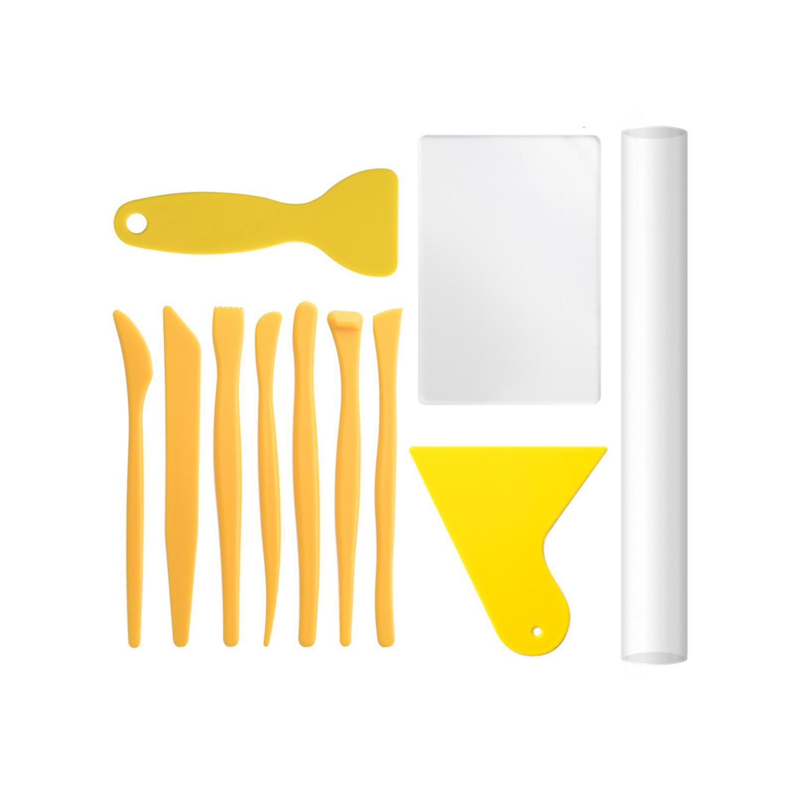 Polymer Clay Cutter Tools Handmade Scraper Acrylic Clay Roller for Sculpting