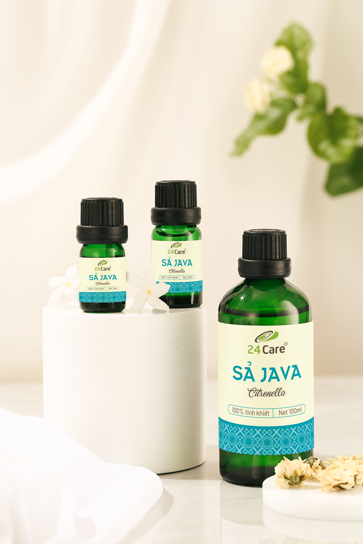 Tinh dầu Sả Java 24Care - thơm phòng, đuổi muỗi, đuổi côn trùng, nguồn gốc thiên nhiên