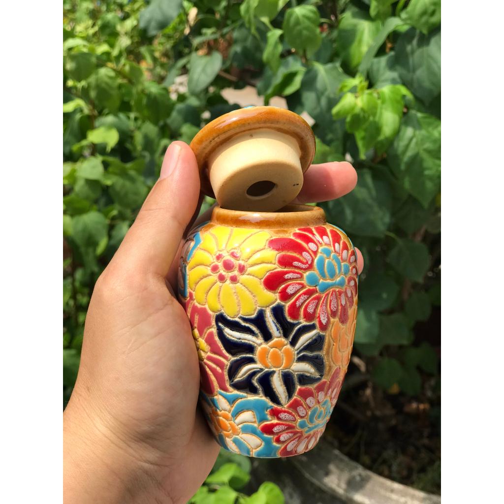 CHUM BÁCH HOA GỐM SỨ TRANG TRÍ DECOR HỦ NHỎ