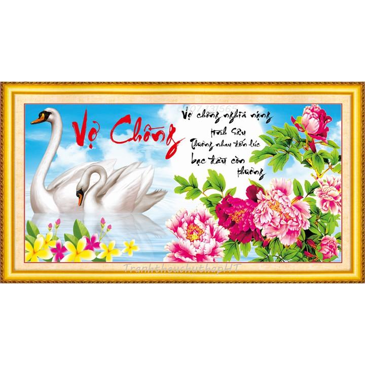 Tranh đính đá vợ chồng VS086 - tự đính