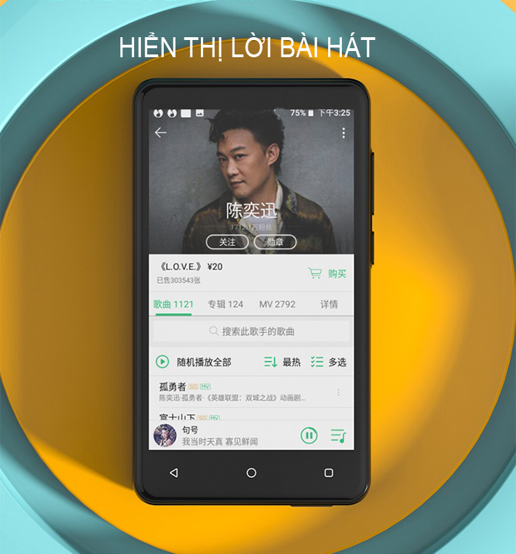 Máy Nghe Nhạc Android MP4 Màn Hình Cảm Ứng 4.0 Inch Kết Nối Bluetooth Ruizu H11 Bộ Nhớ 16GB - Hàng Chính Hãng