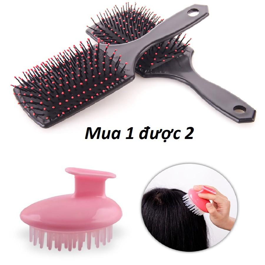 Mua 1 được 2:Lược gỡ rối tóc và lược gội đầu giúp hạn chế rụng tóc