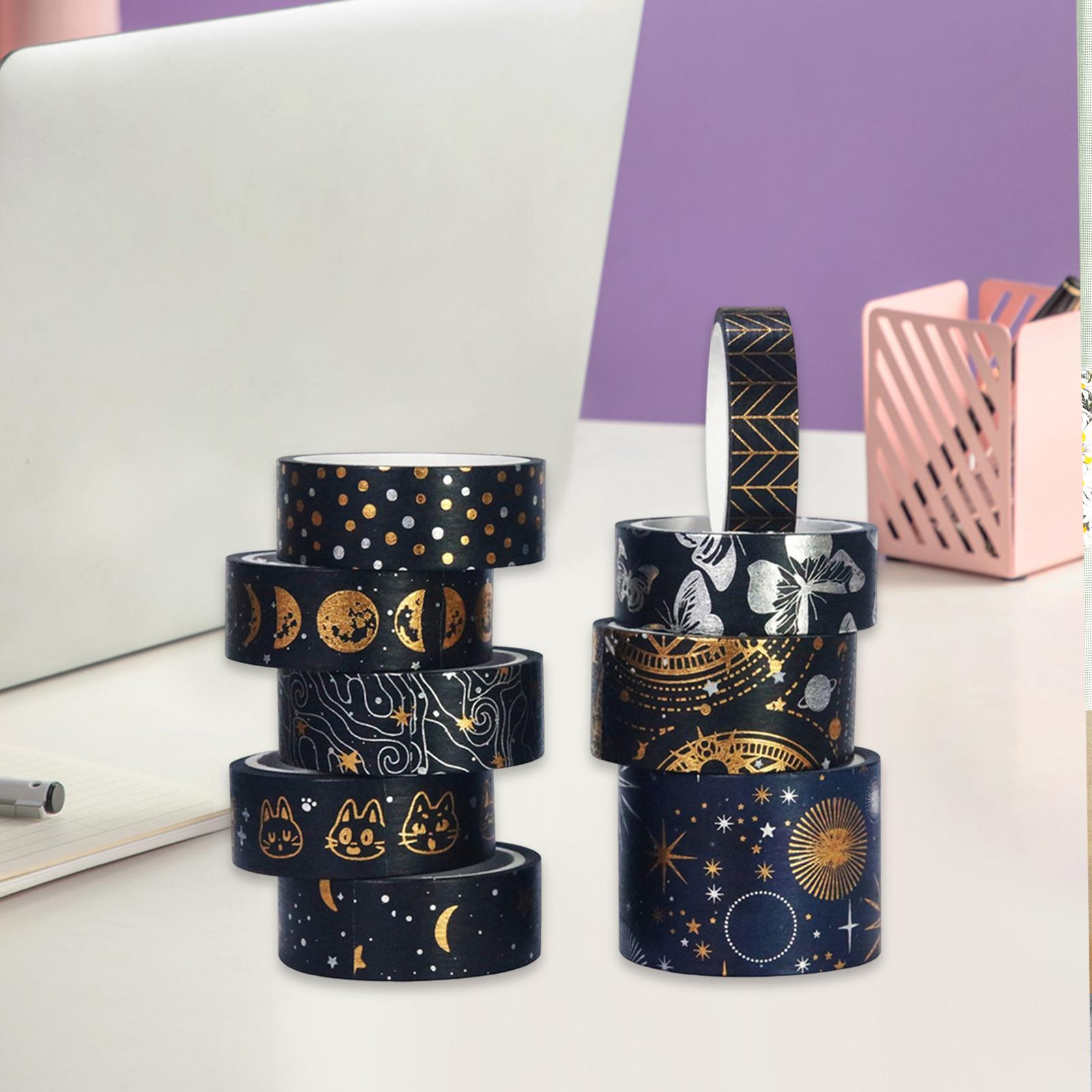 9Pcs Washi Tape Set Decorative Masking Tape for Planners DIY Craft Album