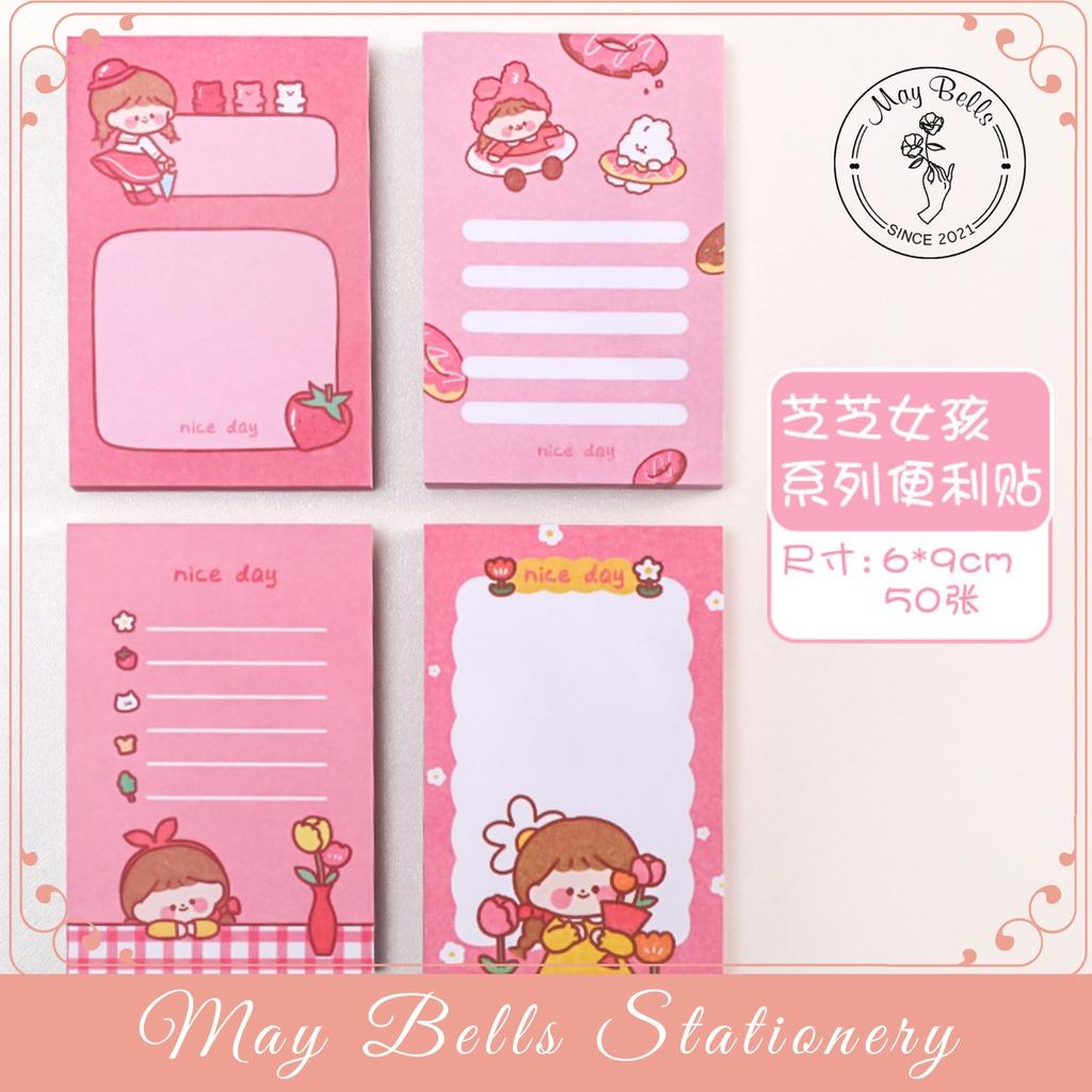 Note Ghi Chú Thỏ Hồng Dễ Thương, Tệp Note Ghi Nhớ, Note Sticker Chủ Đề Màu Hồng Hot Trend 50 Tờ