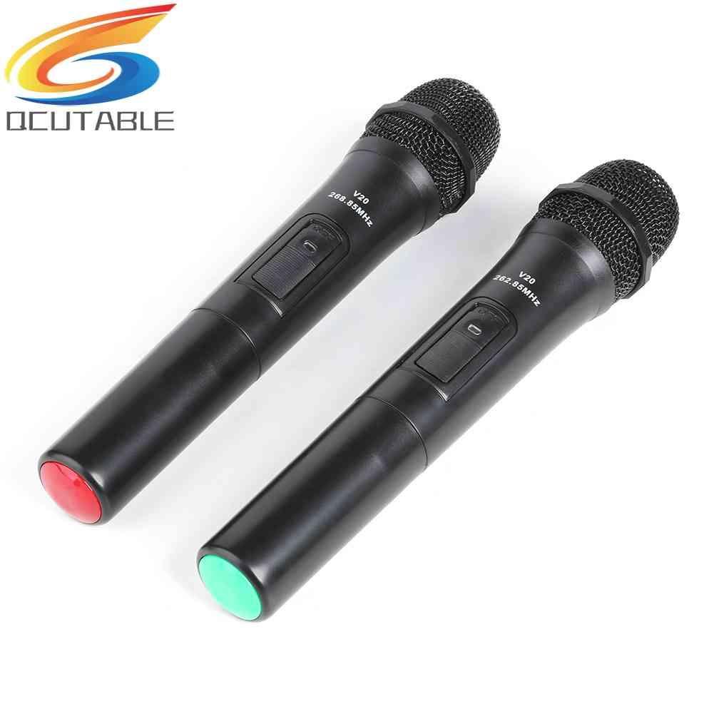 Bộ 2 Micro Không Dây Thông Minh Cầm Tay Kèm Đầu Nhận USB Chuyên Dụng Cho Karaoke