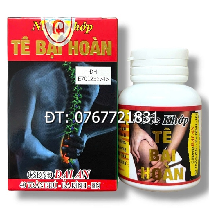 Viên uống nhức khớp Tê Bại Hoàn hỗ trợ đau lưng viêm nhức xương khớp, gai cột sống, thoái hoá khớp - Mã số 1502