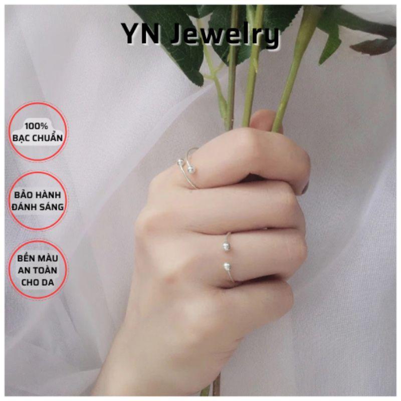 Nhẫn bi bạc basic YN JEWELRY