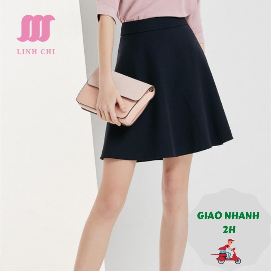 Chân váy xòe công sở vải tuyết mưa loại 1 màu đen CVXD007