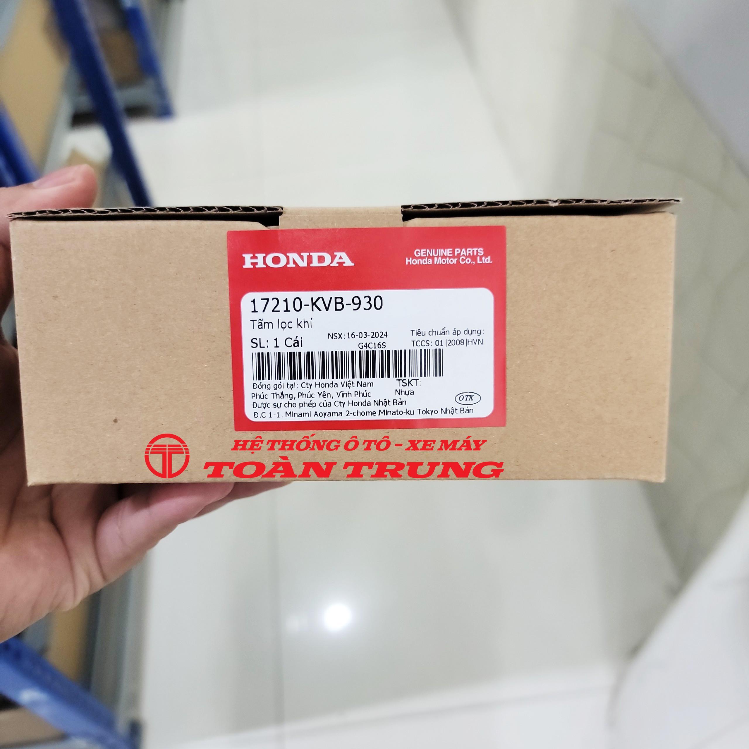 Tấm lọc gió Click và Airblade 110 (2007-2009) chính hãƞg Honda &quot;17210KVB930&quot;