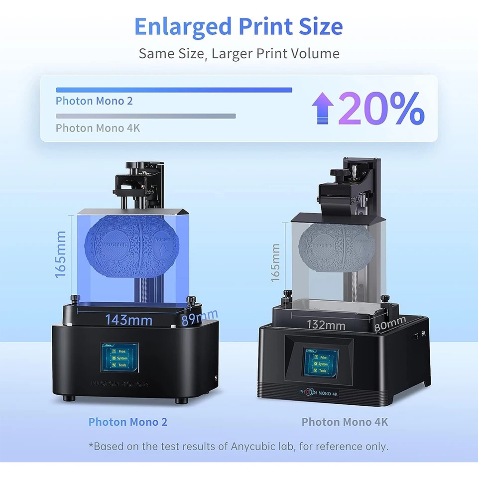 Máy in 3D ANYCUBIC PHOTON MONO 2 độ phân giải 4k+. Hàng nhập khẩu chính hãng, máy in 3D giá rẻ chất lượng cao.