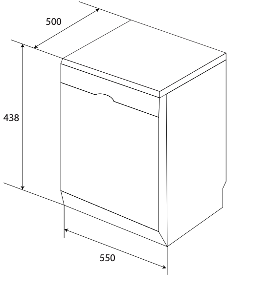 Máy Rửa Bát KAFF KF-W8001EU Màu Trắng - 6 Bộ Châu Âu - Hàng Chính Hãng