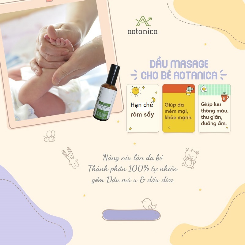 Dầu massage trẻ em Aotanica (C/100ml)