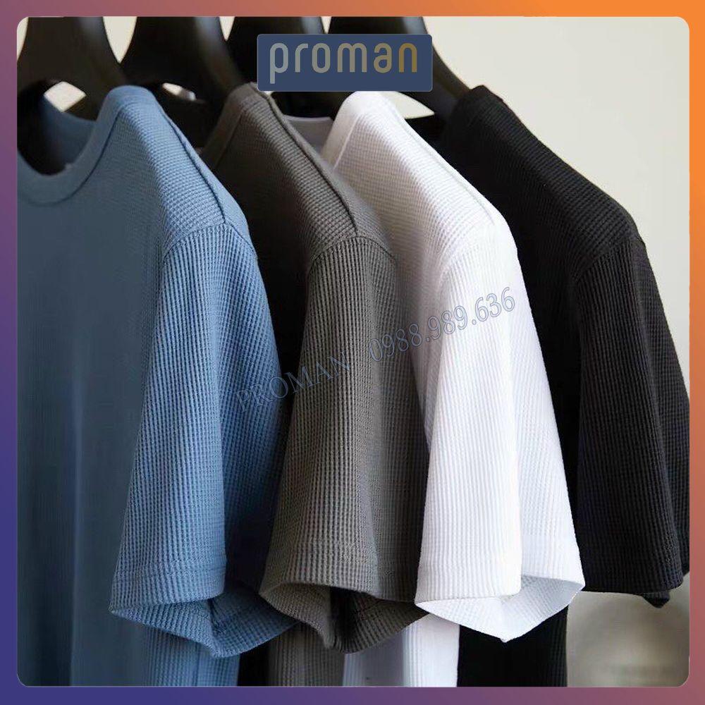 Áo phông nam tay ngắn cổ tròn cotton, áo thun nam thể thao co dãn 4 chiều cao cấp - PROMAN