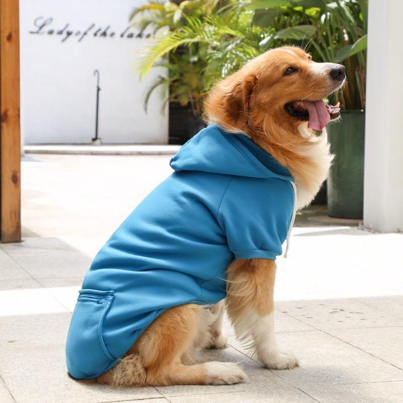 Áo nỉ hoddie có mũ cho chó lớn (Size lớn lên tới 40kg), quần áo cho chó
