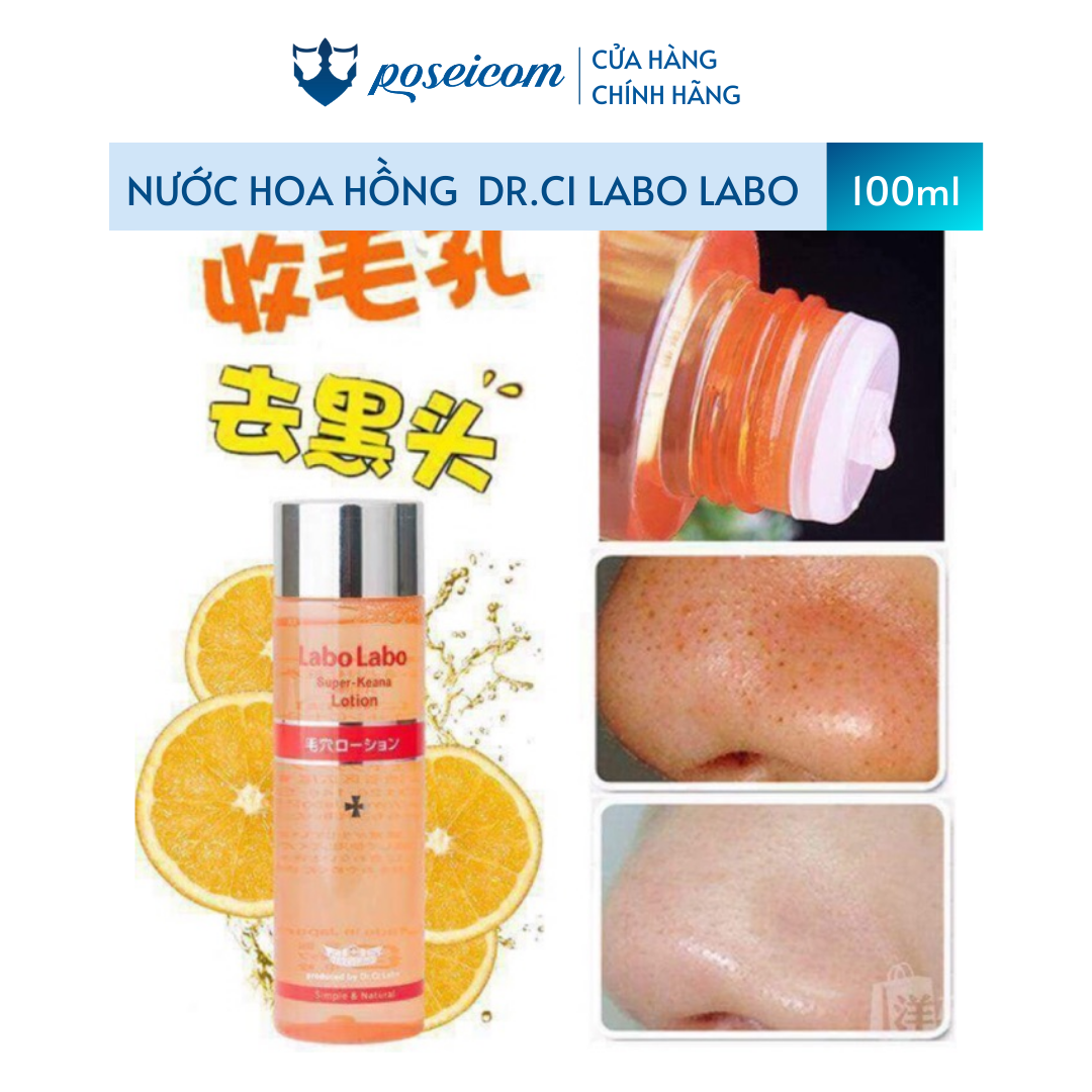 Nước Hoa Hồng Dưỡng Ẩm Thu Nhỏ Lỗ Chân Lông Dr.CI Labo Labo 100ml Poseicom 4524734500583