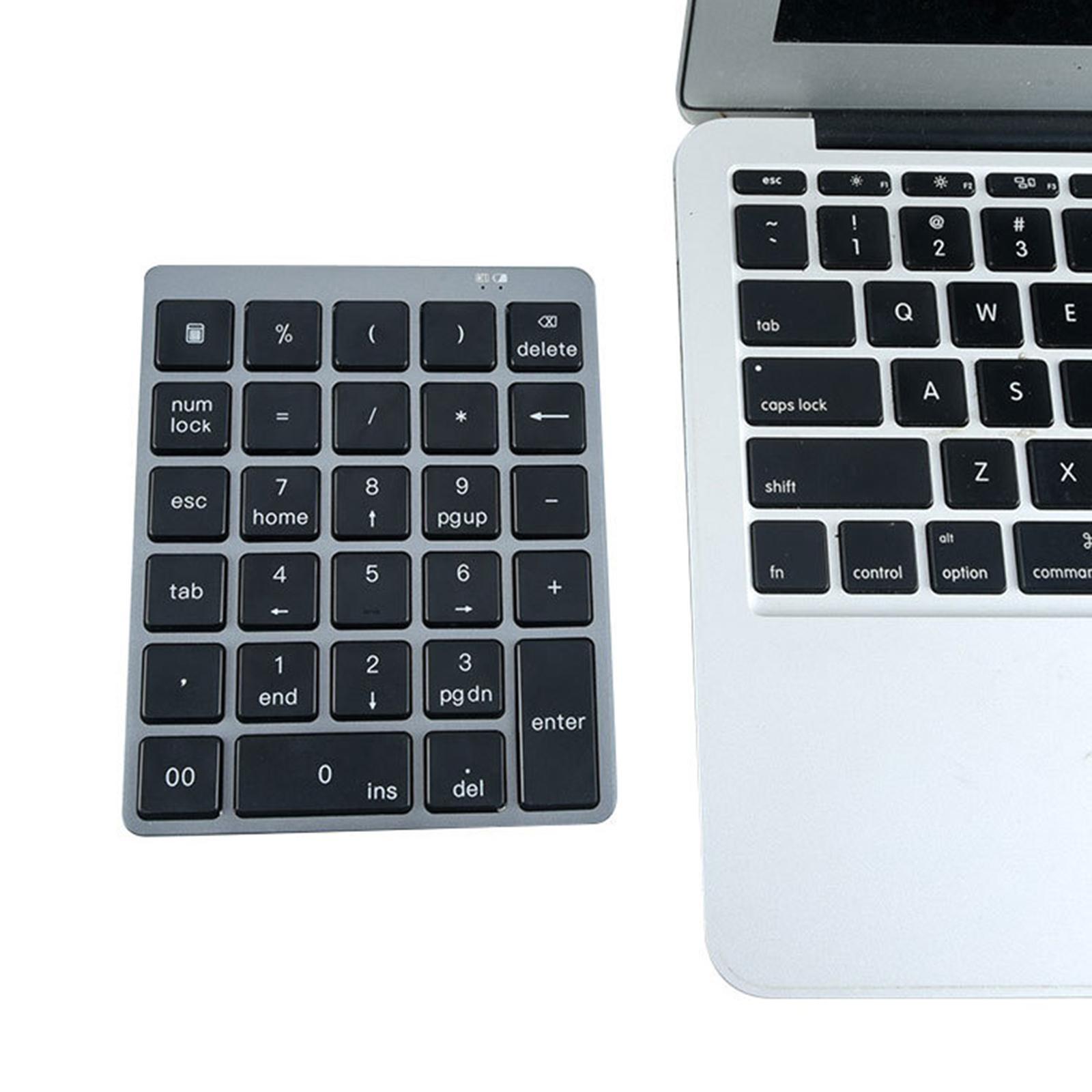 Bluetooth Wireless Number Pads 28 Keys N960 Android Windows for Tablet Black