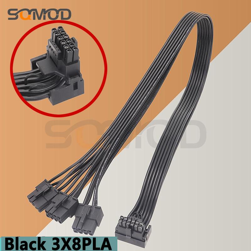 Cáp mô-đun 2 * GPU 8 chân đến 16 chân 3 * GPU 8 chân đực PCI-E 5.0 12VHPWR RTX 4090 cho Seasonic PSU 16AWG 600W Cáp chuyển đổi