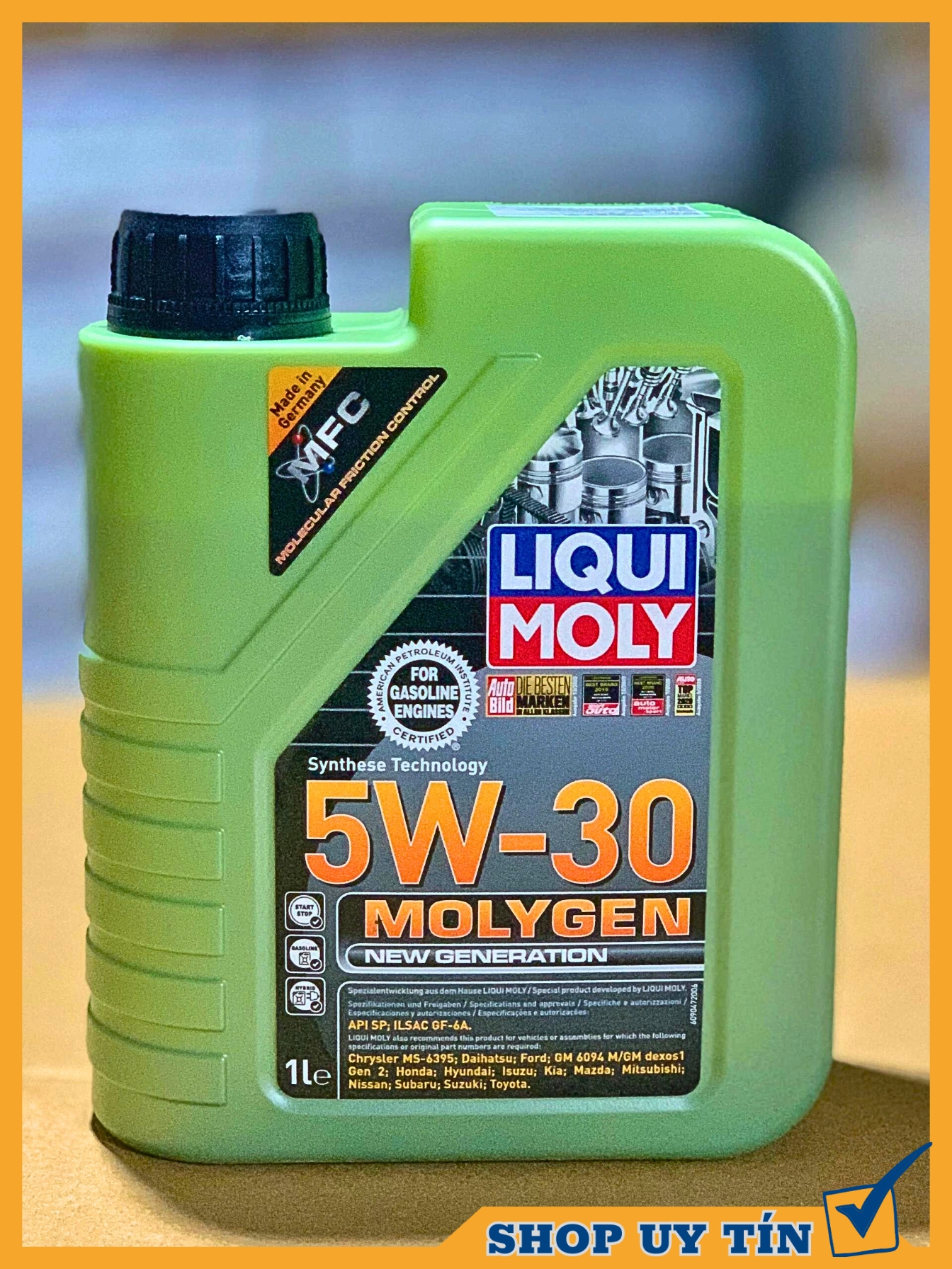 Dầu nhớt tổng hợp Liqui Moly Molygen 5w30 Api SN cho xe tay ga và ô tô dung tích 1000L nhập khẩu Đức