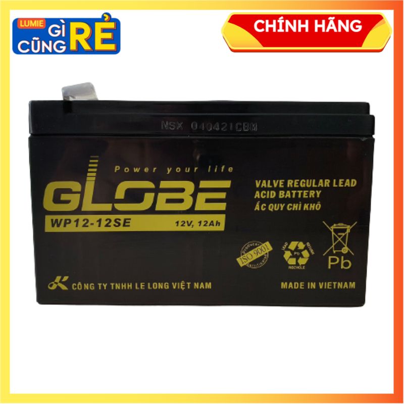 Bình Ắc Quy Khô GLOBE WP12-12SE - 12V 12Ah