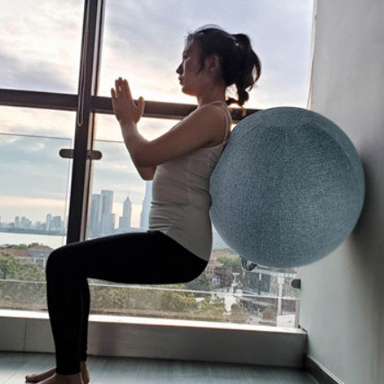 65cm Exercise Ball Cover for Yoga Pilates Gym Ball Sitting Ball Chair Blue