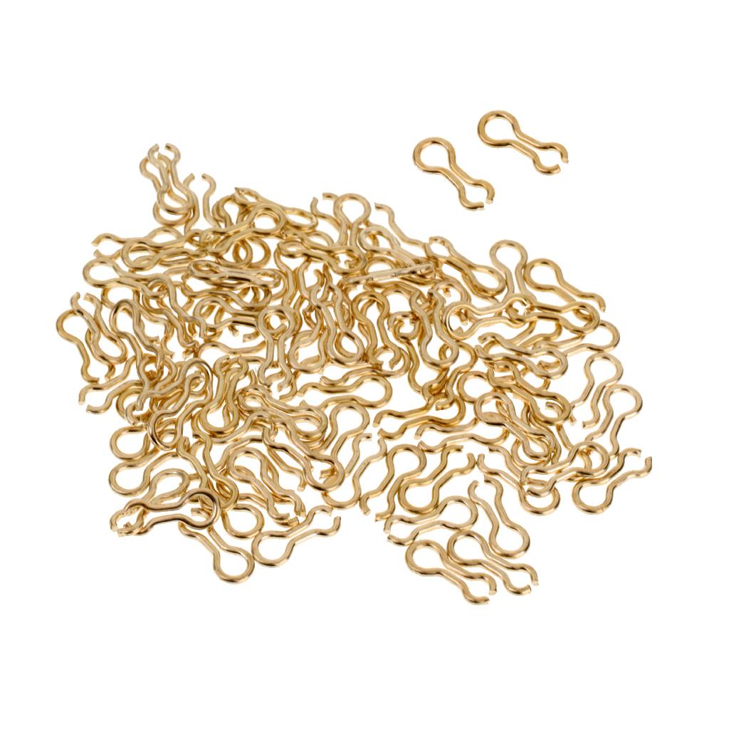 2x100pcs Alloy Brass Sinker Eyes Eyelets for Lead Weight Mold Fishing Tackle S