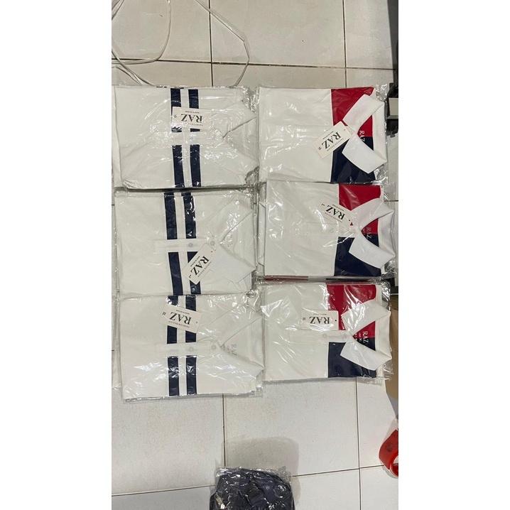 Áo Thun Polo unisex from rộng Có Cổ Vải Cá Sấu Trơn Trắng Phối màu 4 kiểu GSR 43