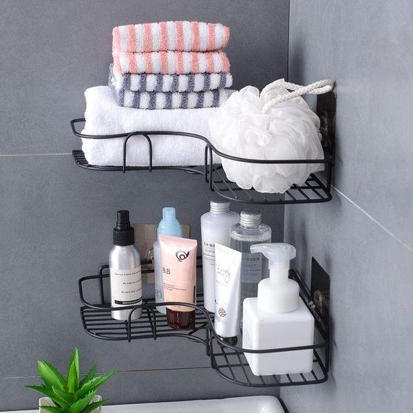 Kệ góc dán tường inox sơn đen tĩnh điện