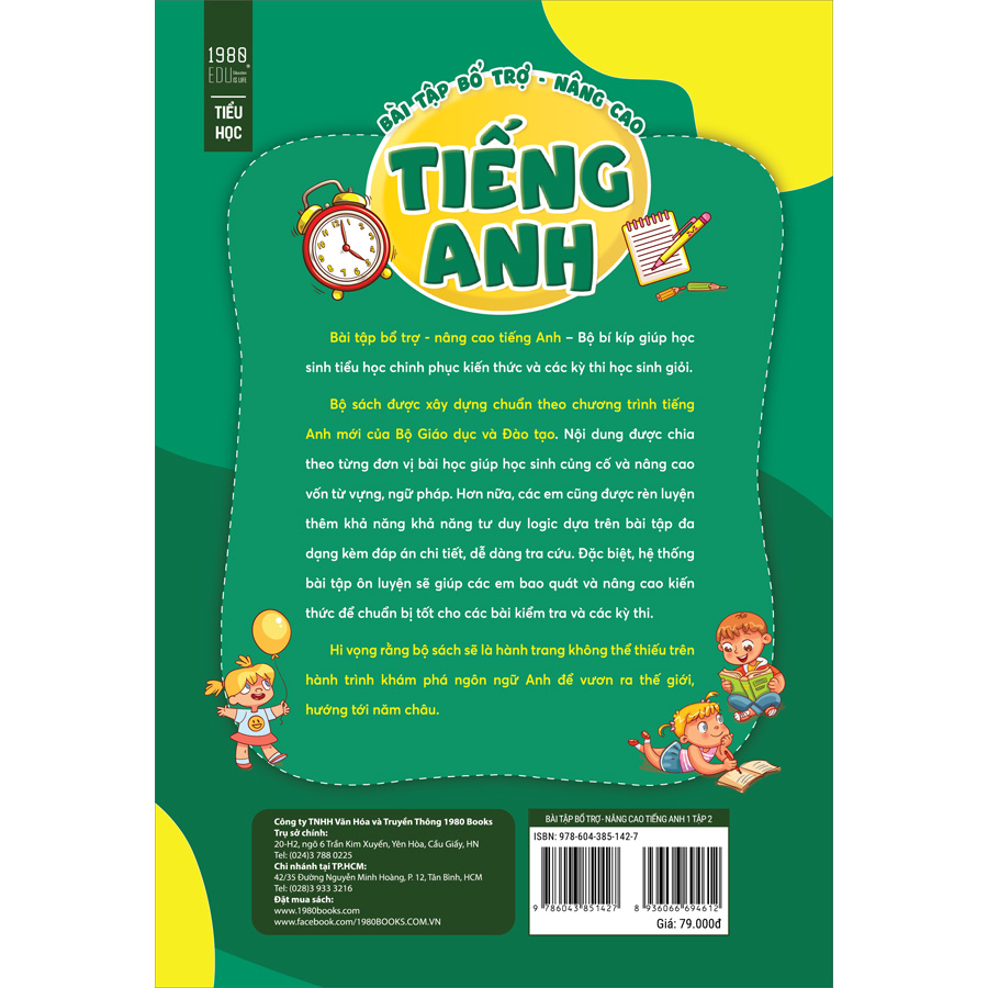 Bài Tập Bổ Trợ Nâng Cao Tiếng Anh Lớp 1 - Tập 2