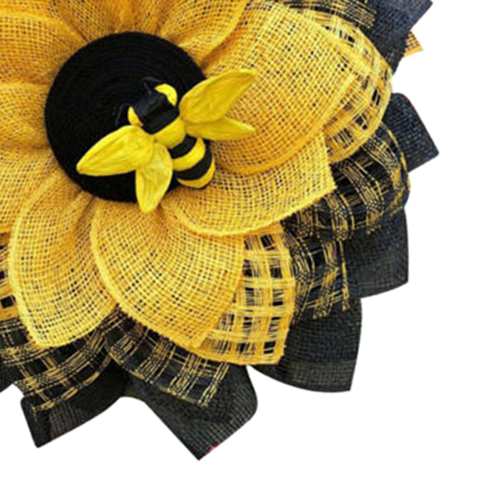 Bee Flower Wreath Garland Summer Front Door Hanging Pendant Decoration