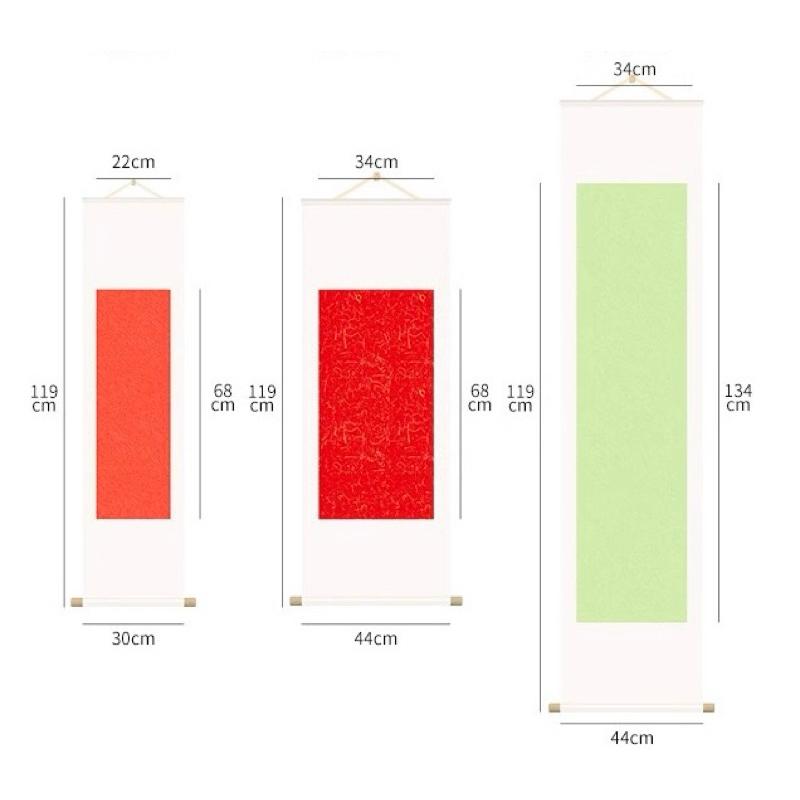 Biểu lụa cao cấp giấy xuyến cổ phong trục gỗ, viết vẽ sáng tác thư pháp, thư hoạ