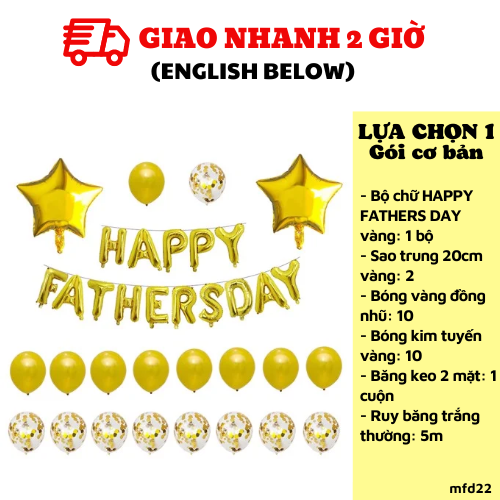 Bộ bong bóng trang trí ngày Father's Day balloon Set mfd22