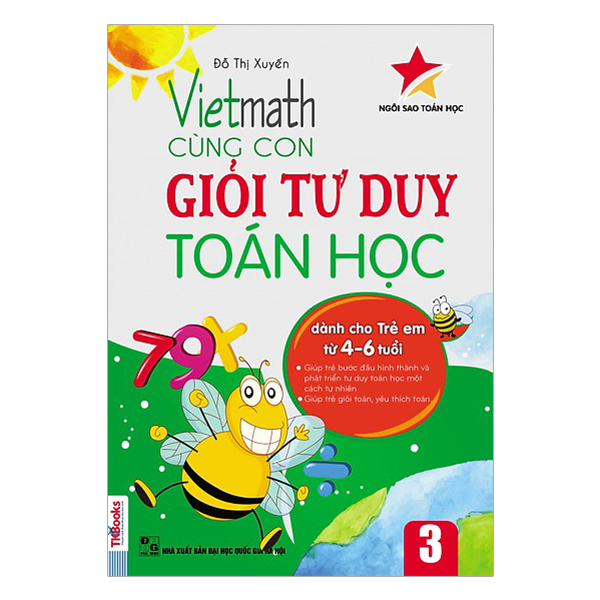 Combo Vietmath - Cùng Con Giỏi Tư Duy Toán (Tặng Kèm Bộ 6 Tập Sách Thiếu Nhi Cùng Gấu Học Tiếng Anh)