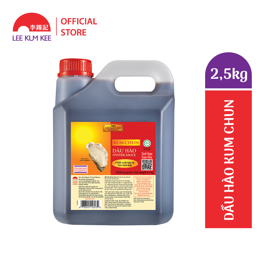 Dầu hào Lee Kum Kee Kum Chun Oyster Sauce chiết xuất hào tươi chọn lọc phù hợp khẩu vị Việt