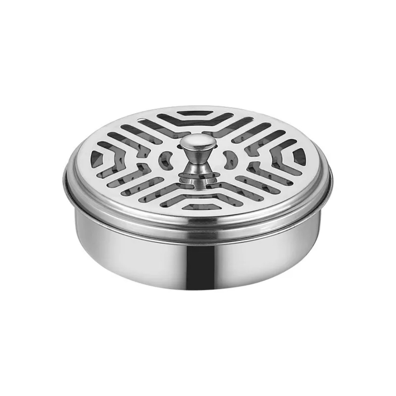 Hộp đựng nhang muỗi có nắp đậy, khay đựng nhang muỗi inox