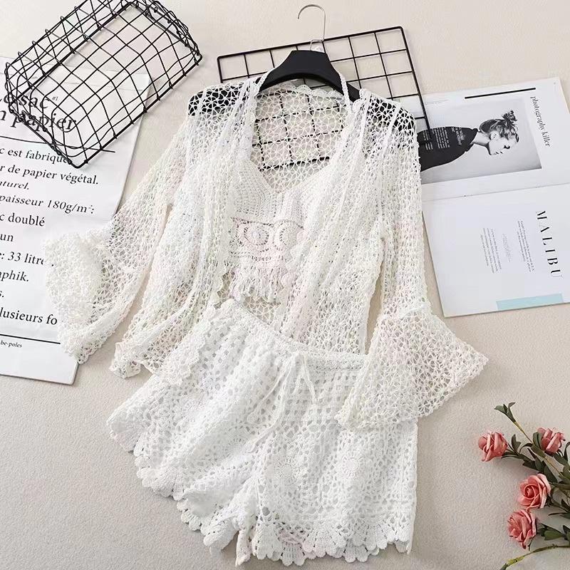60-Set bộ bơi bikini 3 chi tiết len móc hot hit mix ngẫu nhiên