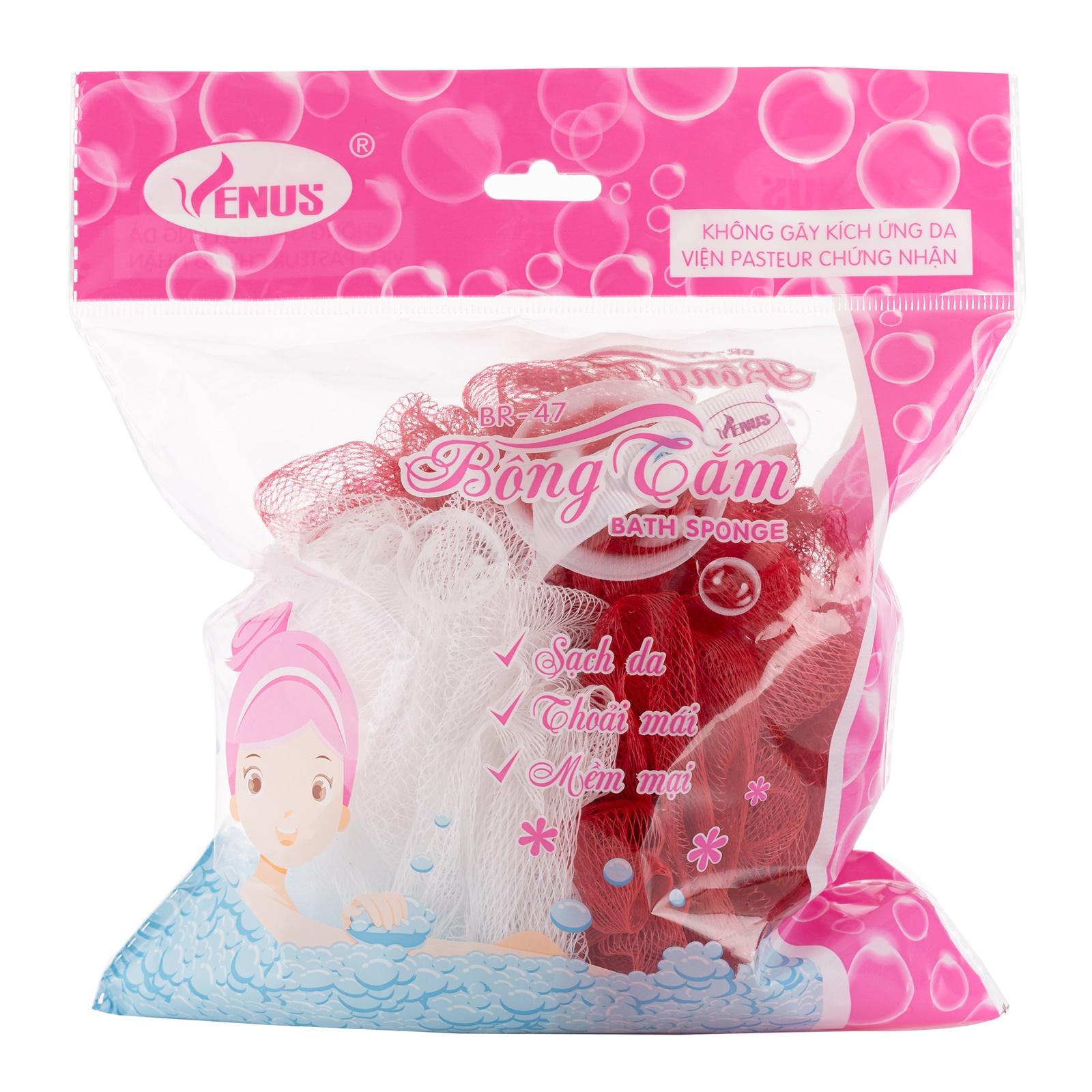 Combo 2 Bông tắm tròn Venus BR47 (Giao màu ngẫu nhiên)