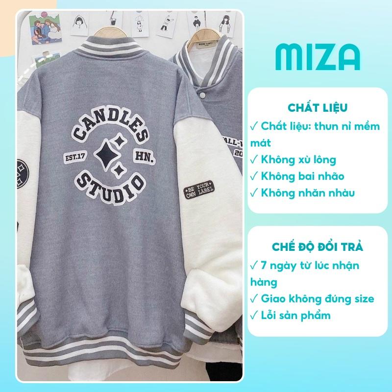 Áo bomber jacket nỉ bông khoác nữ nam unisex gió cúc bấm form rộng local brand ulzzang phong cách hàn quốc đep Chữ CS