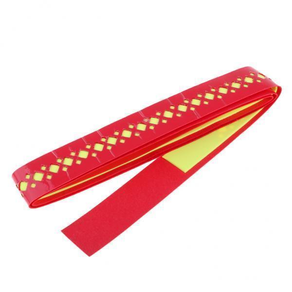 2xAnti Slip Racket Tennis Badminton Absorb Sweat Grip Tape Red