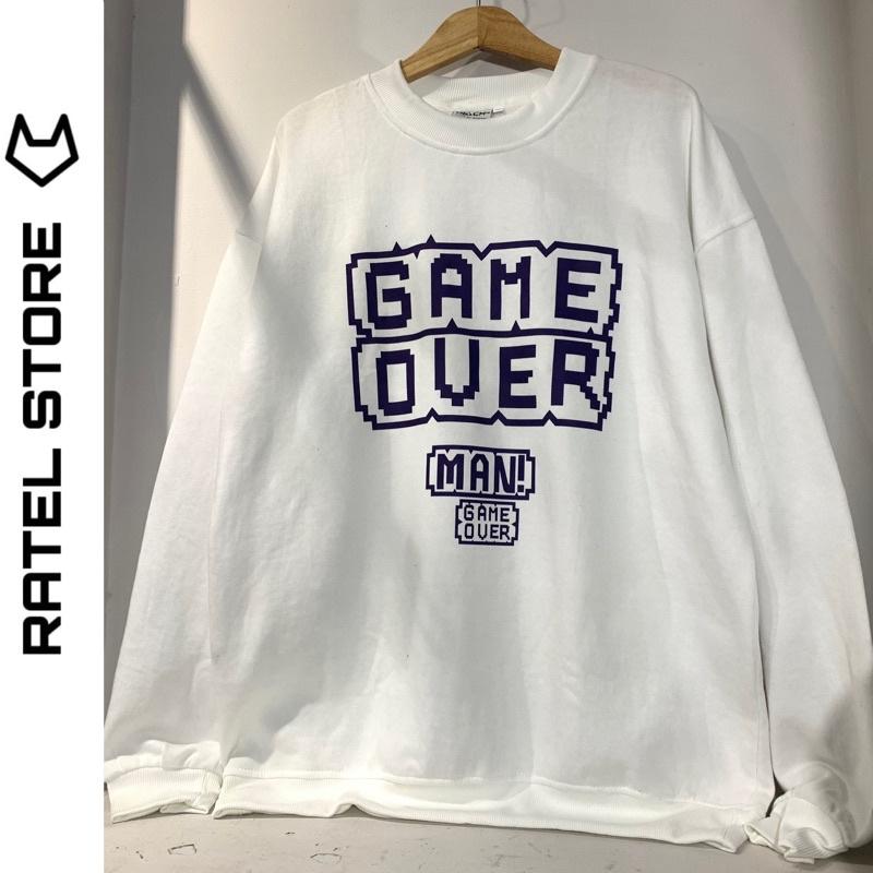 Áo Sweater Nỉ Bông Nam Nữ Game Over Thu Đông Unisex Form Rộng