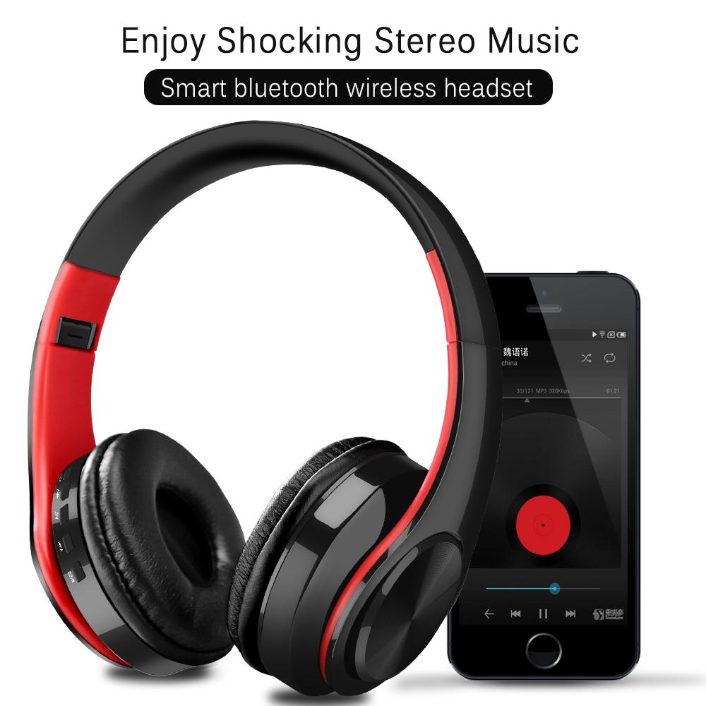 Tai Nghe Bluetooth Tai Nghe Không Dây 3D Tai Nghe Stereo Hỗ Trợ Thẻ TF 3.5Mm Tai Nghe Dành Cho Điện Thoại Di Động Có Thể Gấp Gọn Tai Nghe