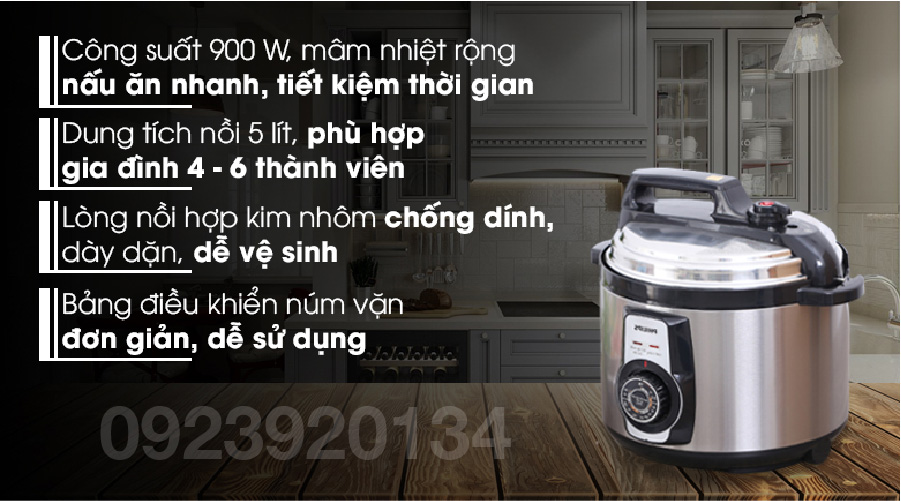 Nồi áp suất điện  Philips HD2103/66 - Hàng chính hãng